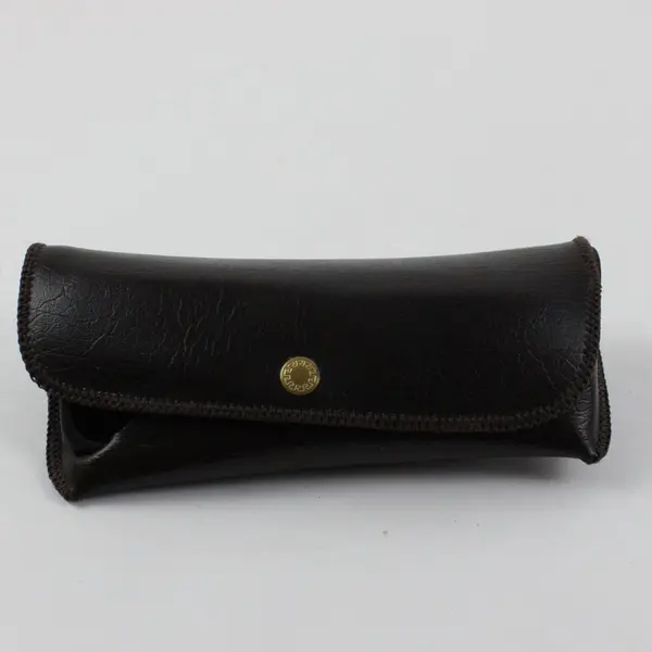 Black Textured Eyeglass Sunglasses Case Gold-Tone Snap