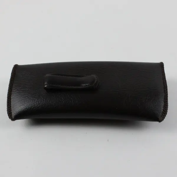 Black Textured Eyeglass Sunglasses Case Gold-Tone Snap
