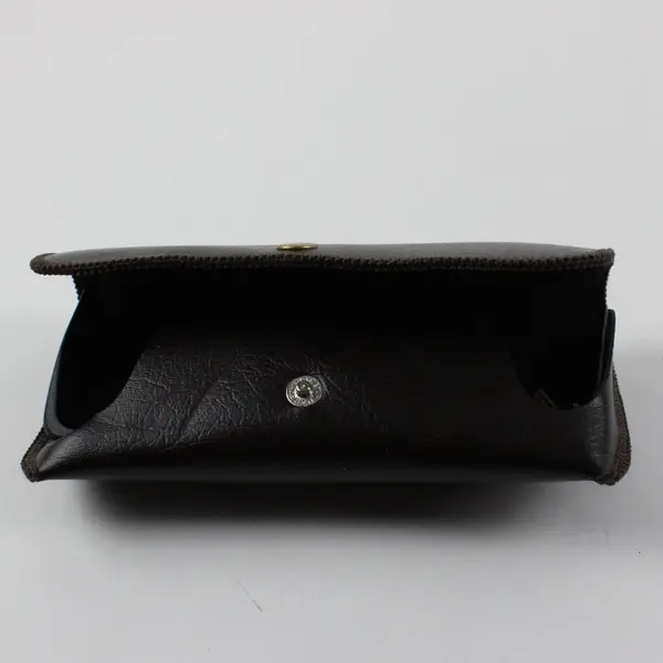 Black Textured Eyeglass Sunglasses Case Gold-Tone Snap