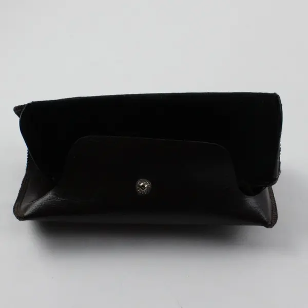 Black Textured Eyeglass Sunglasses Case Gold-Tone Snap