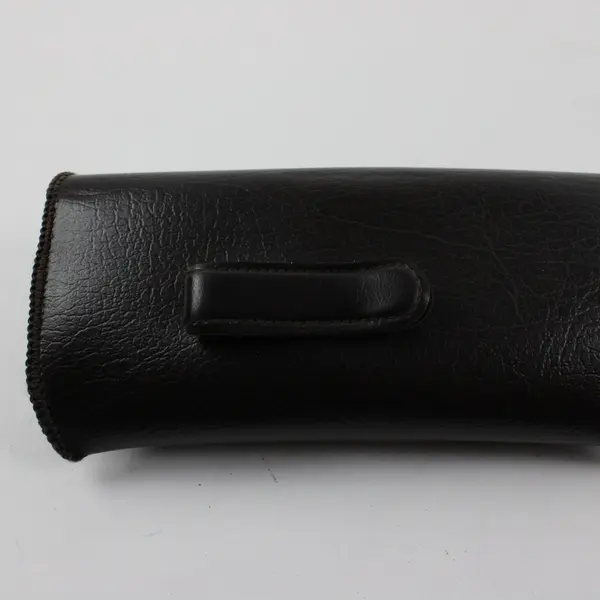 Black Textured Eyeglass Sunglasses Case Gold-Tone Snap