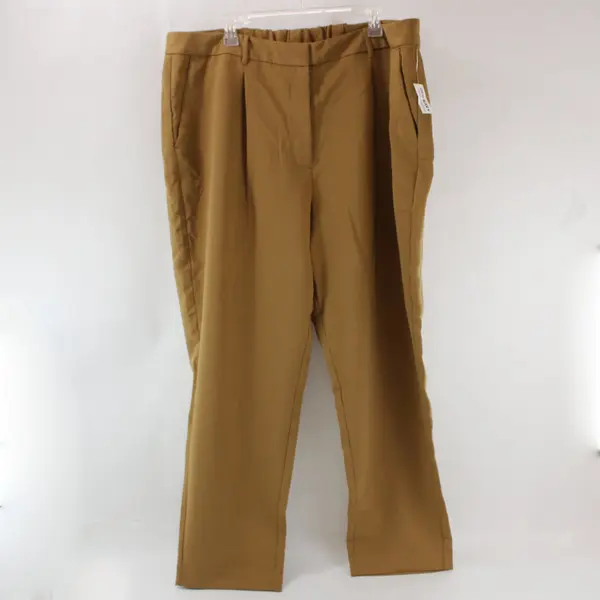 Old Navy Taylor Women's Extra High Rise Straight Leg Pants Brown XXL NWT