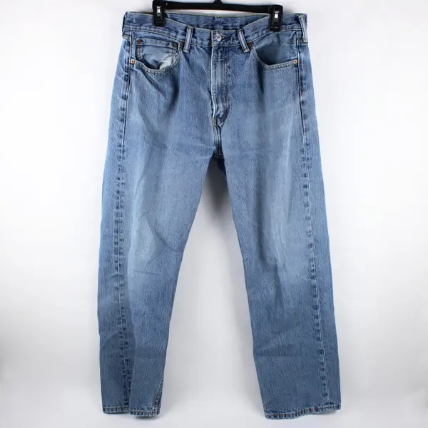 Levi's 505 Men's Distressed Medium Wash Straight Leg Jeans 36x30