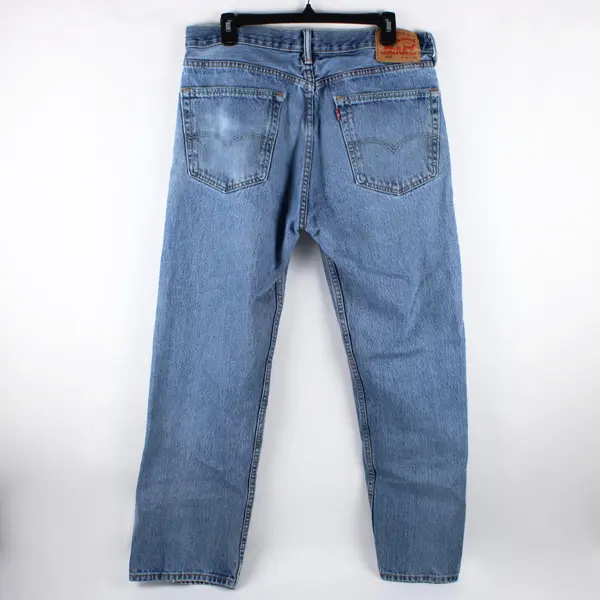 Levi's 505 Men's Distressed Medium Wash Straight Leg Jeans 36x30