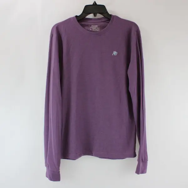 Aeropostale Women's Purple Waffle Knit Long Sleeve Sleep Top Size L