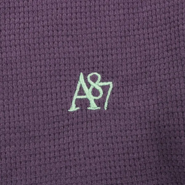 Aeropostale Women's Purple Waffle Knit Long Sleeve Sleep Top Size L