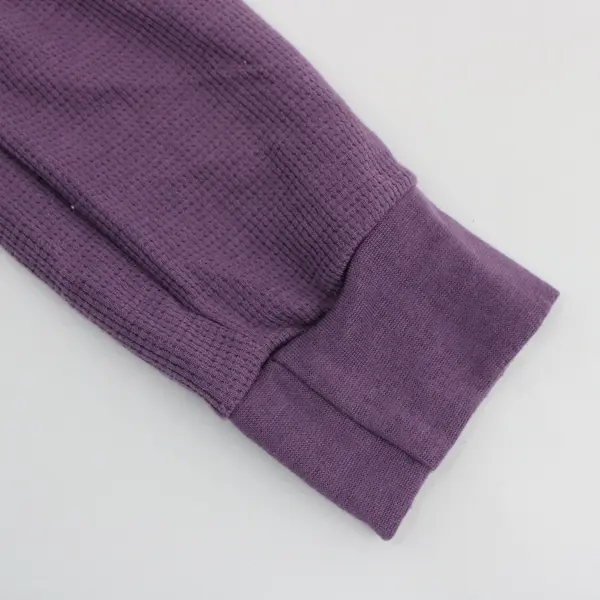 Aeropostale Women's Purple Waffle Knit Long Sleeve Sleep Top Size L