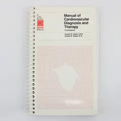 Manual of Cardiovascular Diagnosis and Therapy Joseph S Alpert 1991 3rd Ed SB PB