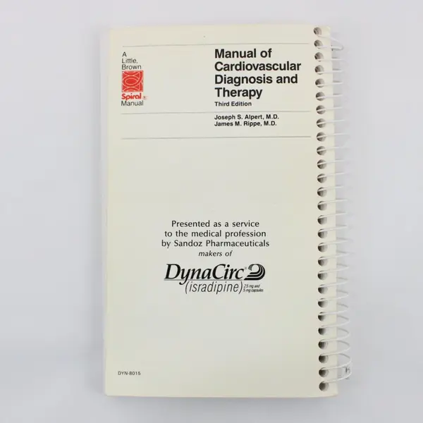 Manual of Cardiovascular Diagnosis and Therapy Joseph S Alpert 1991 3rd Ed SB PB