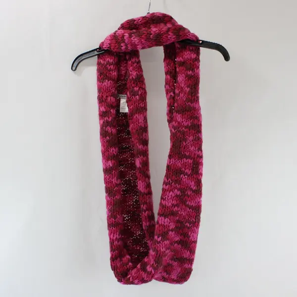 Lot of 6 Women's Scarves Red Pink Purple Black Mixed Patterns