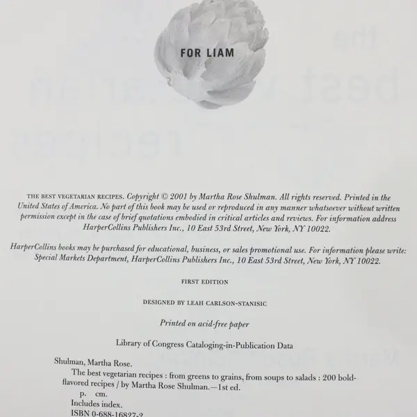 The Best Vegetarian Recipes Martha Rose Shulman 2001 Hardcover DJ