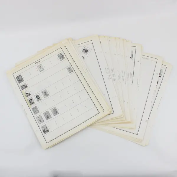 Lot of 75 Vintage H.E. Harris Worldwide Stamp Album Printed Pages