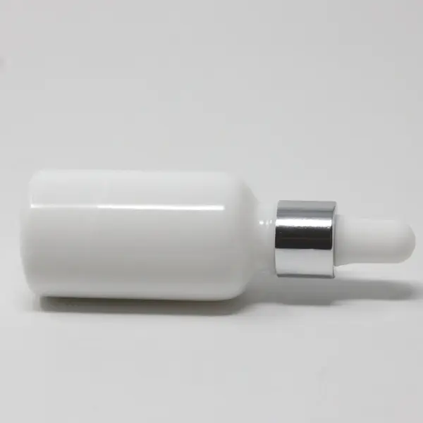 Lot of 24 White Glass Refillable Dropper Bottles for Craft Lab Cosmetic Use