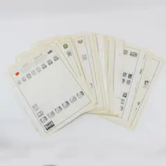 Lot of 75 Vintage H.E. Harris Worldwide Stamp Album Pages B&W