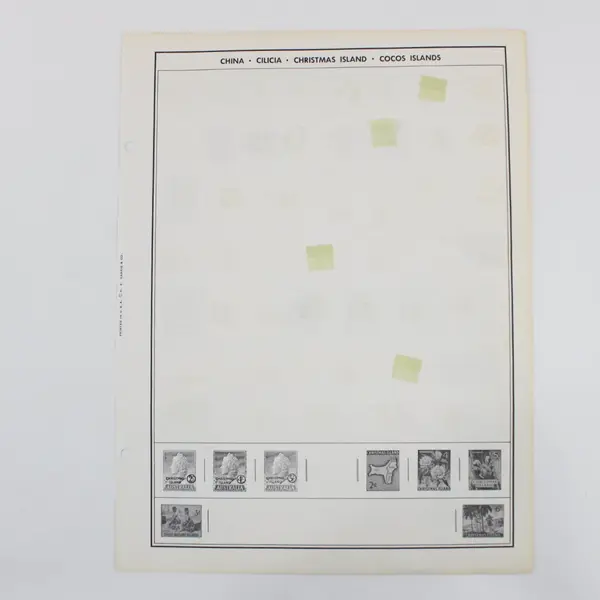 Lot of 75 Vintage H.E. Harris Worldwide Stamp Album Pages Used