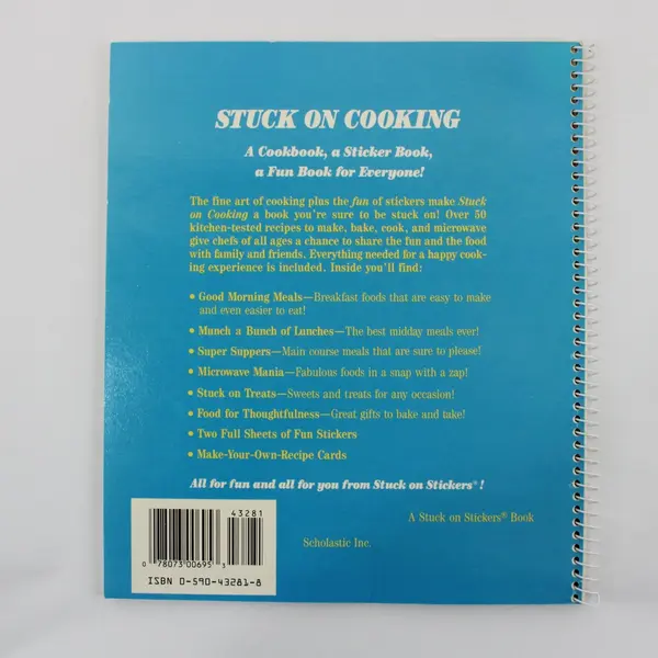Stuck on Cooking Sticker Activity Cookbook Richard D Williams Scholastic