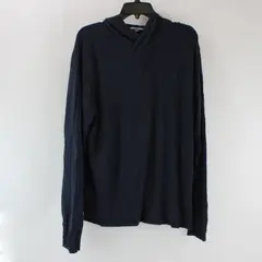 Threads 4 Thought TM21592M Men's Navy Blue Long Sleeve Hooded Shirt XL