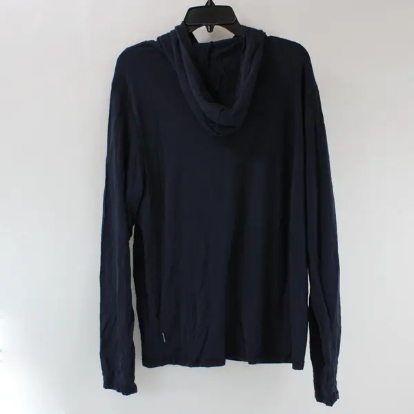 Threads 4 Thought TM21592M Men's Navy Blue Long Sleeve Hooded Shirt XL