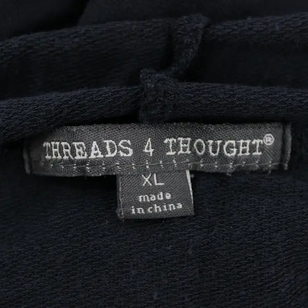 Threads 4 Thought TM21592M Men's Navy Blue Long Sleeve Hooded Shirt XL