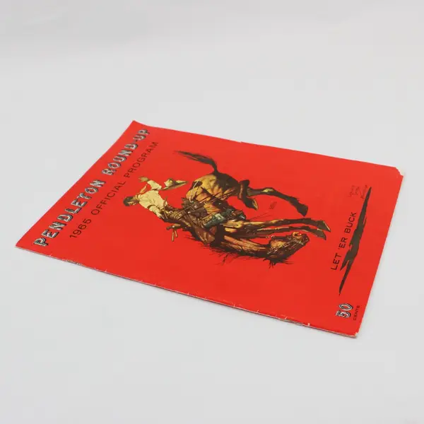 Pendleton Round-Up 1965 Official Rodeo Program Let 'Er Buck Cowboy Oregon