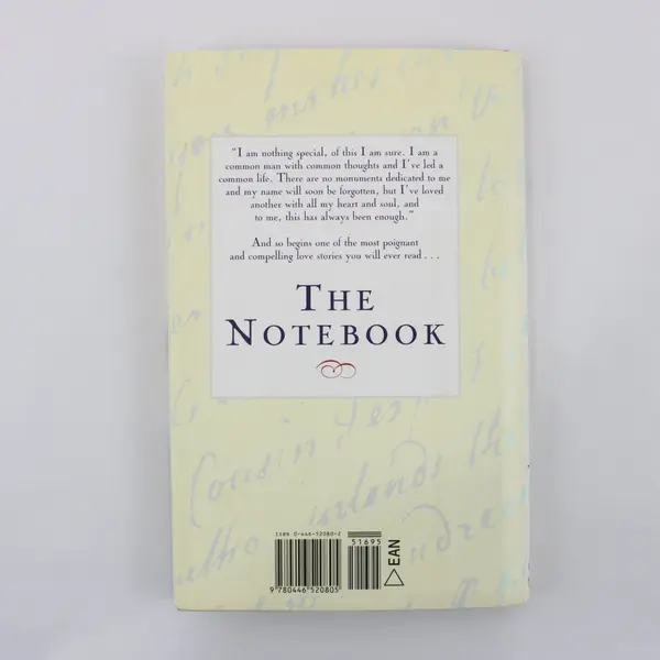 The Notebook by Nicholas Sparks 1996 Hardcover Novel
