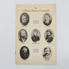 California Literary Centennial 1850-1950 Booklet Jack London Mark Twain