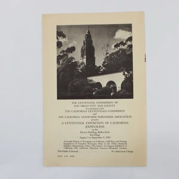 California Literary Centennial 1850-1950 Booklet Jack London Mark Twain
