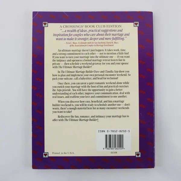 Ultimate Marriage Builder Encounter Weekend Dave & Claudia Arp 1994 Paperback