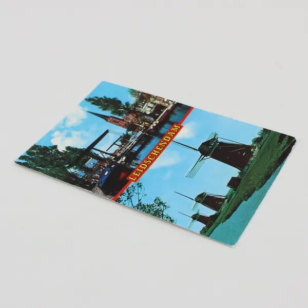 Vintage 1960s Leidschendam Netherlands Dutch Windmills Postcard