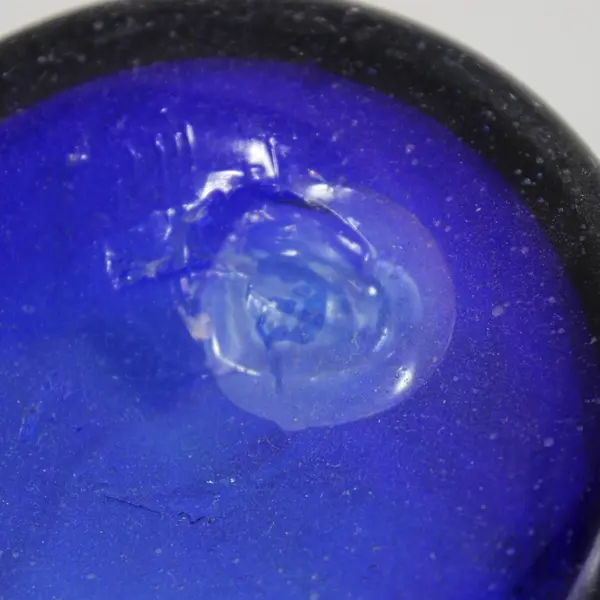 Set of 3 Cobalt Blue Hand-Blown Old Fashioned Cocktail Glasses