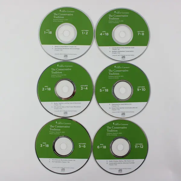 The Great Courses The Conservative Tradition 18-Disc CD Set W/Guidebook 2009