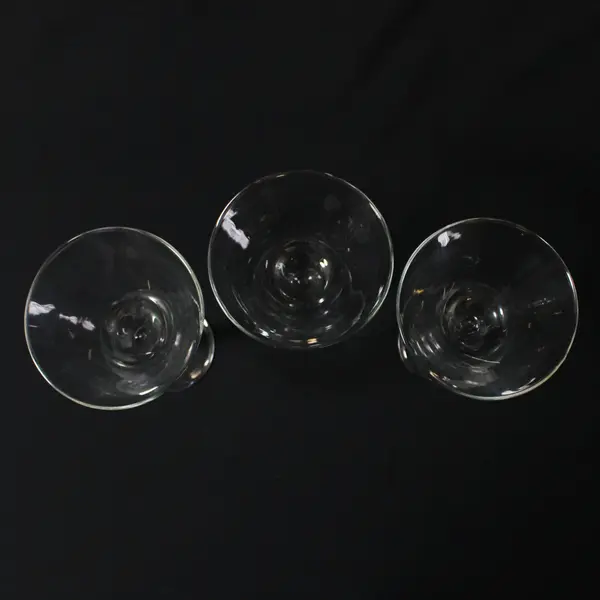Libbey Embassy Martini Glasses Set of 3 Heavy Stem Cocktail Barware