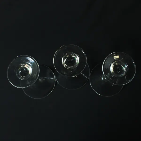 Libbey Embassy Martini Glasses Set of 3 Heavy Stem Cocktail Barware