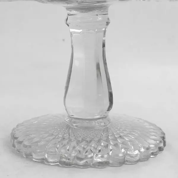 Imperial Glass Ohio Fashion Clear Pressed Glass Cake Stand 13" Round