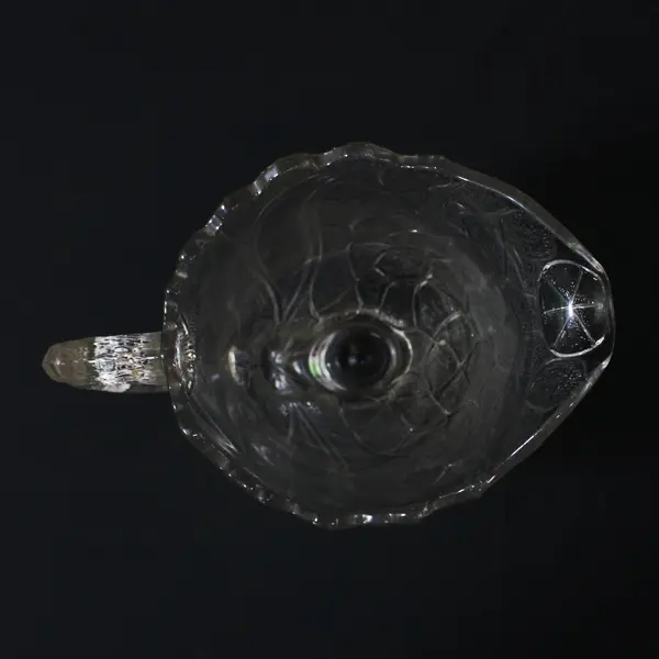 Antique EAPG Garden of Eden Lotus and Serpent Clear Glass Pitcher