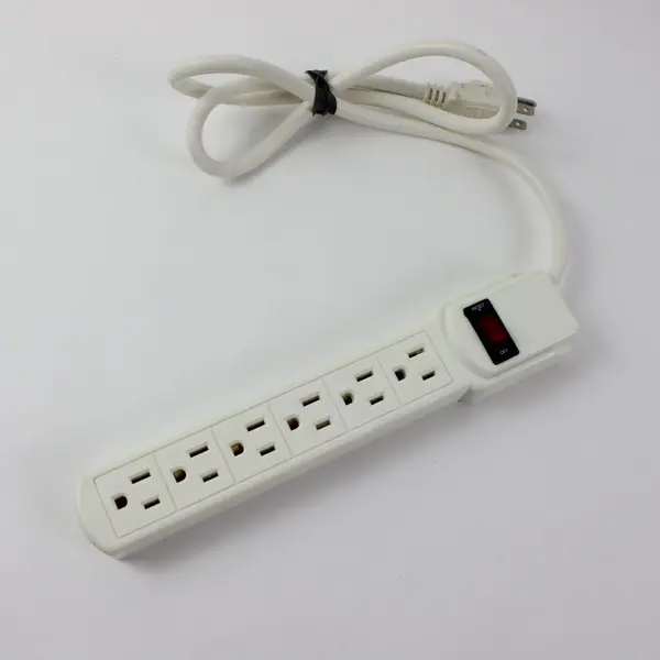 GE 6-Outlet Power Strip Surge Protector On/Off Switch Untested