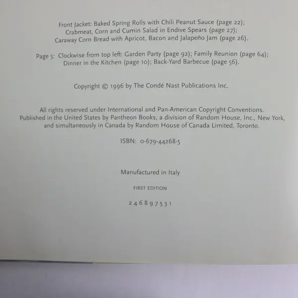Bon Appetit Entertaining With Style Editors of Bon Appetit 1996 1st Ed HC DJ