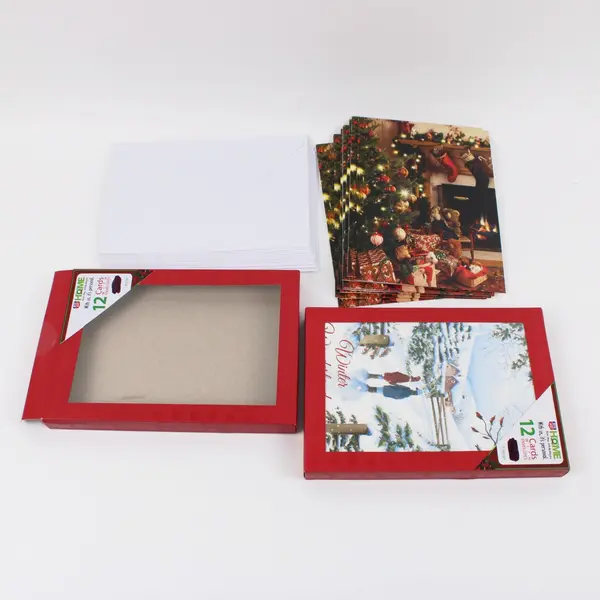 Lot of 2 Rite Aid Home for the Holidays Christmas Cards 12 Each