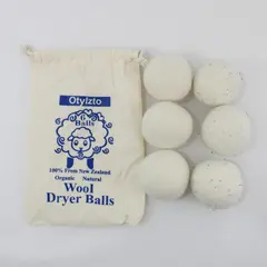 Otylzto 6-Pack Wool Dryer Balls 100% New Zealand Wool Organic Natural
