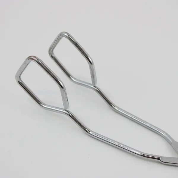 Stainless Steel Scissor Tongs 12.5in Cooking White Heat-Resistant Handles