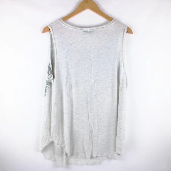 Apt. 9 Women's XL Gray Sleeveless Palm Leaf Sequin Top