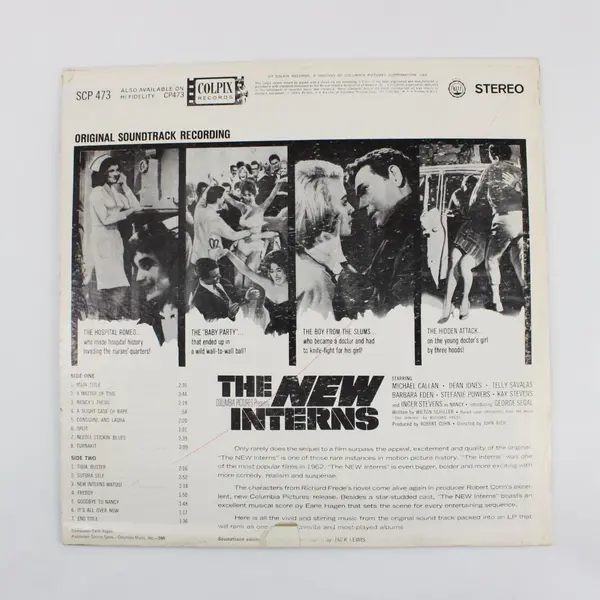 Earle Hagen The New Interns Original Movie Soundtrack LP Vinyl Colpix SCP 473
