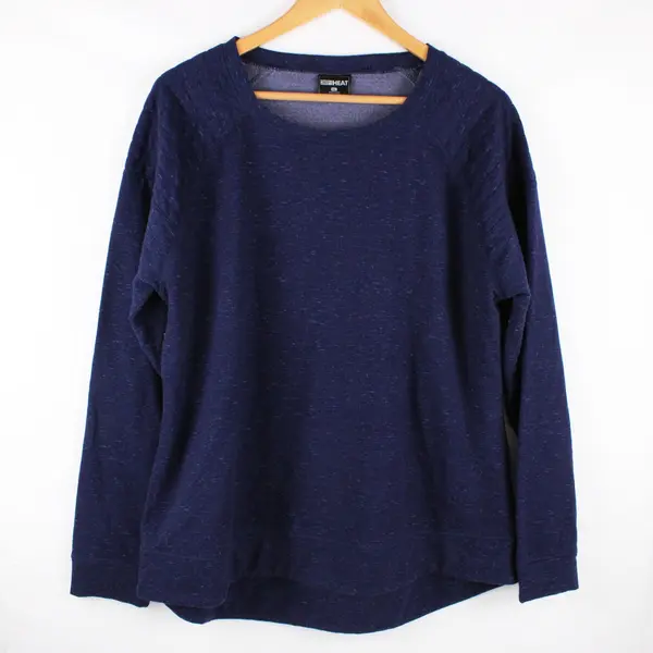 32 Degrees Heat Women's Space Dye Long Sleeve Sweater Dark Blue XL
