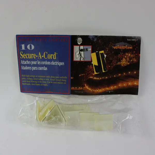 1995 Adams Party Lighters Secure-A-Cord 10-Piece Hook Set #60011-3