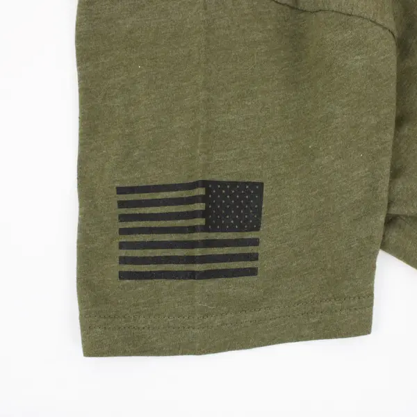 Roman Atwood Smile More Olive Green T-Shirt Men's M US Flag Sleeve