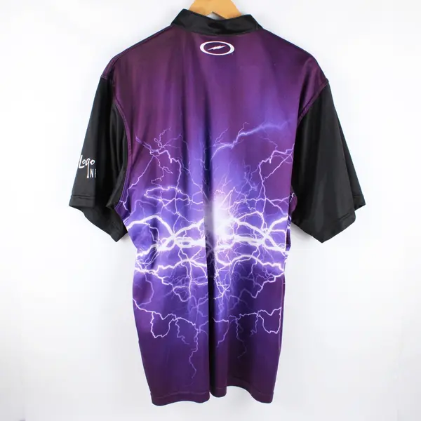The Bowlers Company Storm Purple Lightning Quarter Zip Shirt 2XL