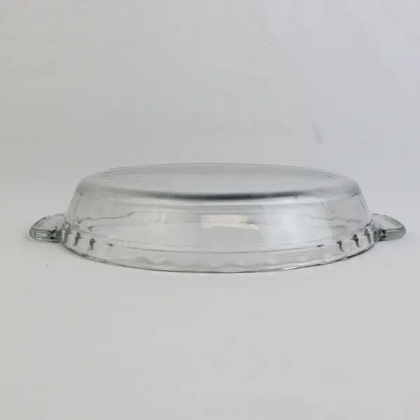 Anchor Hocking 9.5" Clear Glass Deep Dish Pie Pan with Handles