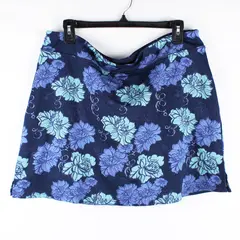 Tranquility by Colorado Clothing Women's Blue Teal Floral Skort Size XL