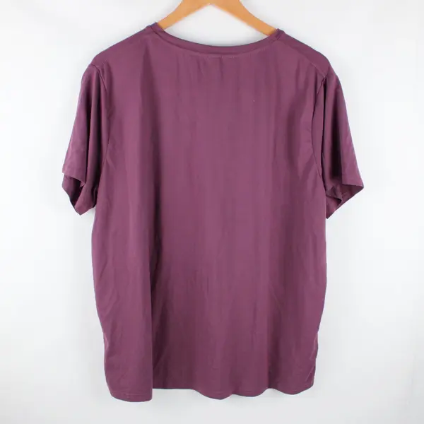 SHEIN Women's Be Real Not Perfect Graphic T-Shirt Purple 2XL Short Sleeve