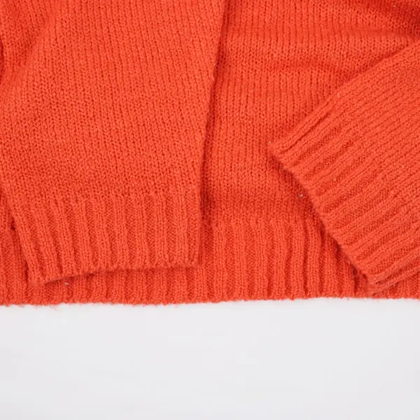 Avenue Women's Coral Orange Knit Sweater Plus Size 22/24 Crew Neck